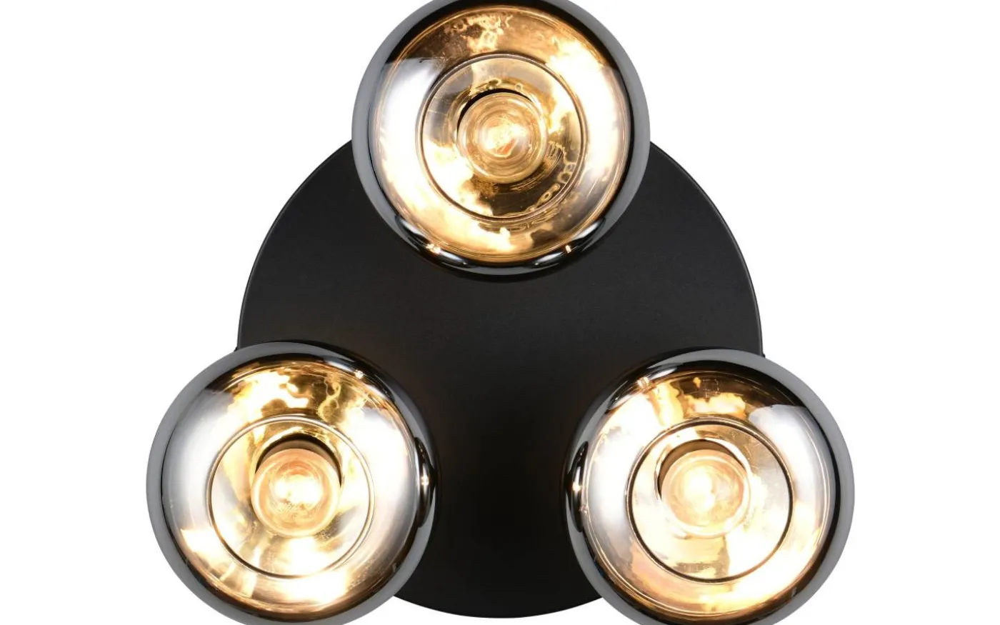 Divina Plafond 3-delad E14 matt svart/rökfärgad