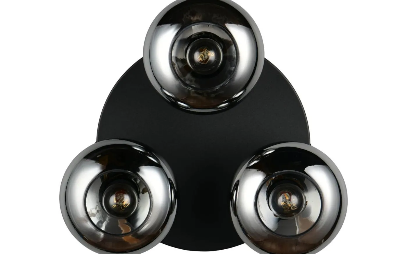 Divina Plafond 3-delad E14 matt svart/rökfärgad