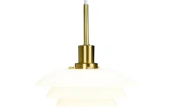 DL20 Fönsterlampa 20cm Opal/Mässing