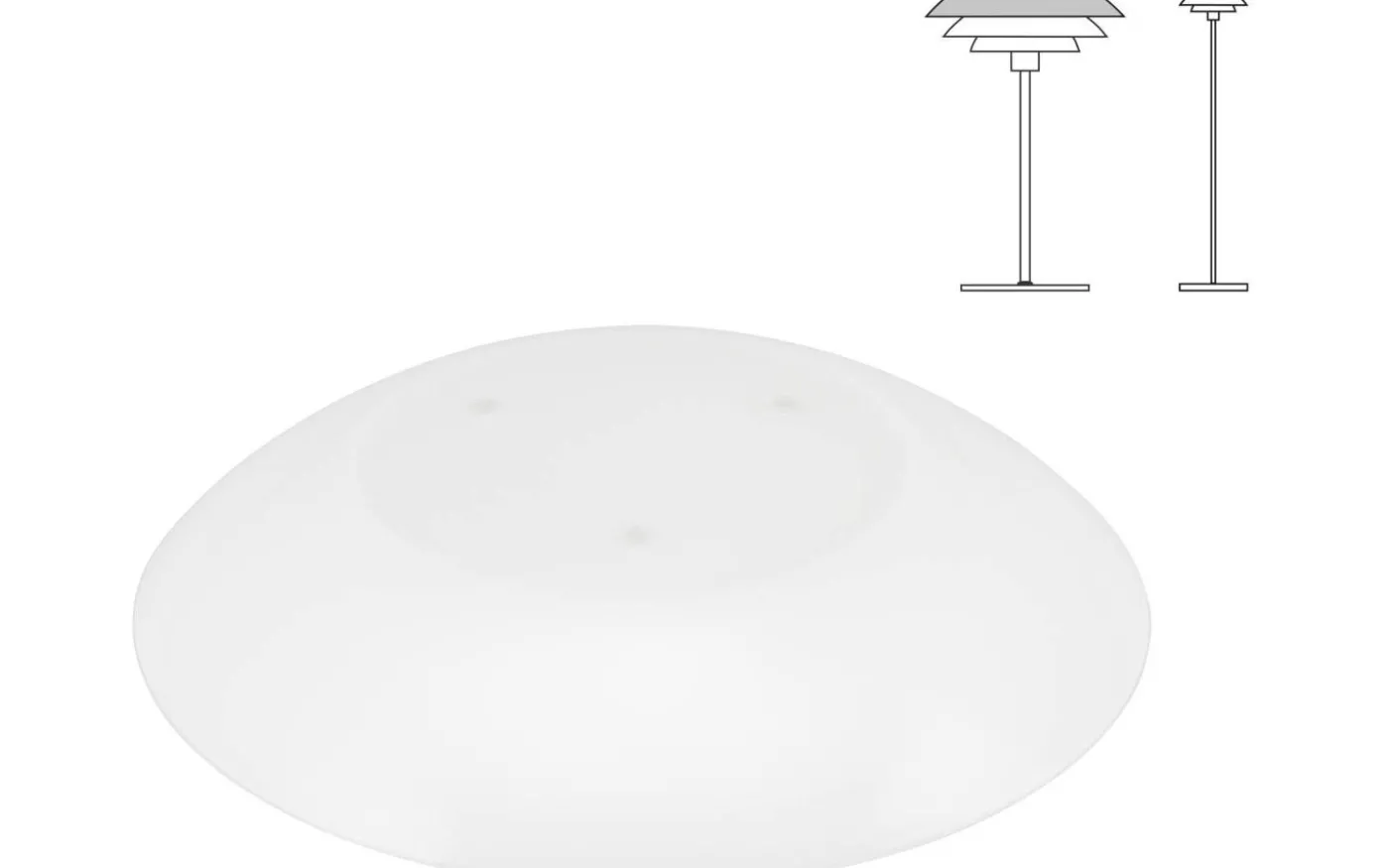 DL31 Reservglas Toppskärm Bordslampa/Golvlampa