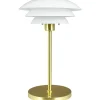 DL20 Uppladdningsbar Bordslampa 30cm LED 3000K 1,5W Opal/Mässing