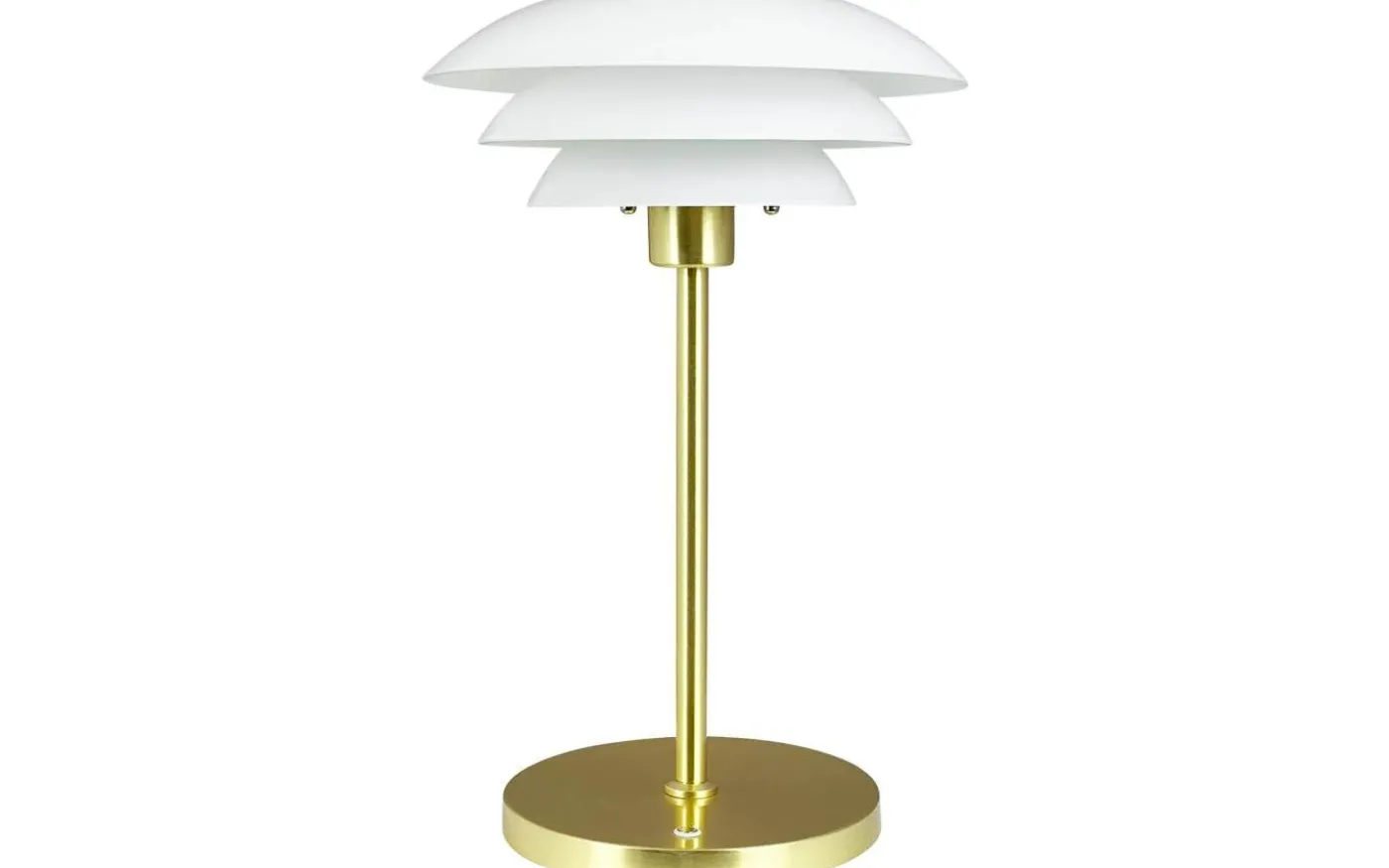 DL20 Uppladdningsbar Bordslampa 30cm LED 3000K 1,5W Opal/Mässing