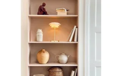 DL20 Uppladdningsbar Bordslampa 30cm LED 3000K 1,5W Opal/Mässing