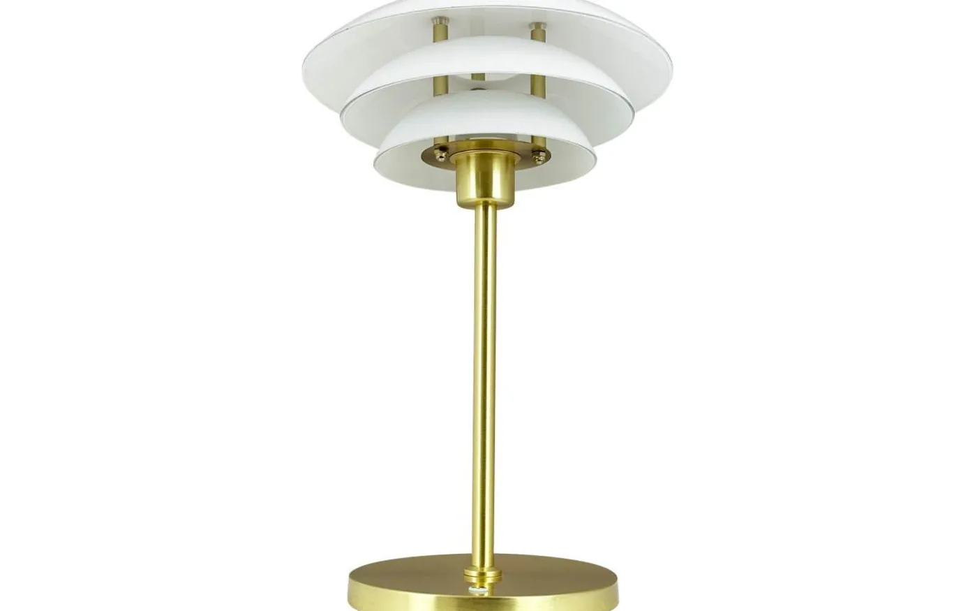 DL20 Uppladdningsbar Bordslampa 30cm LED 3000K 1,5W Opal/Mässing