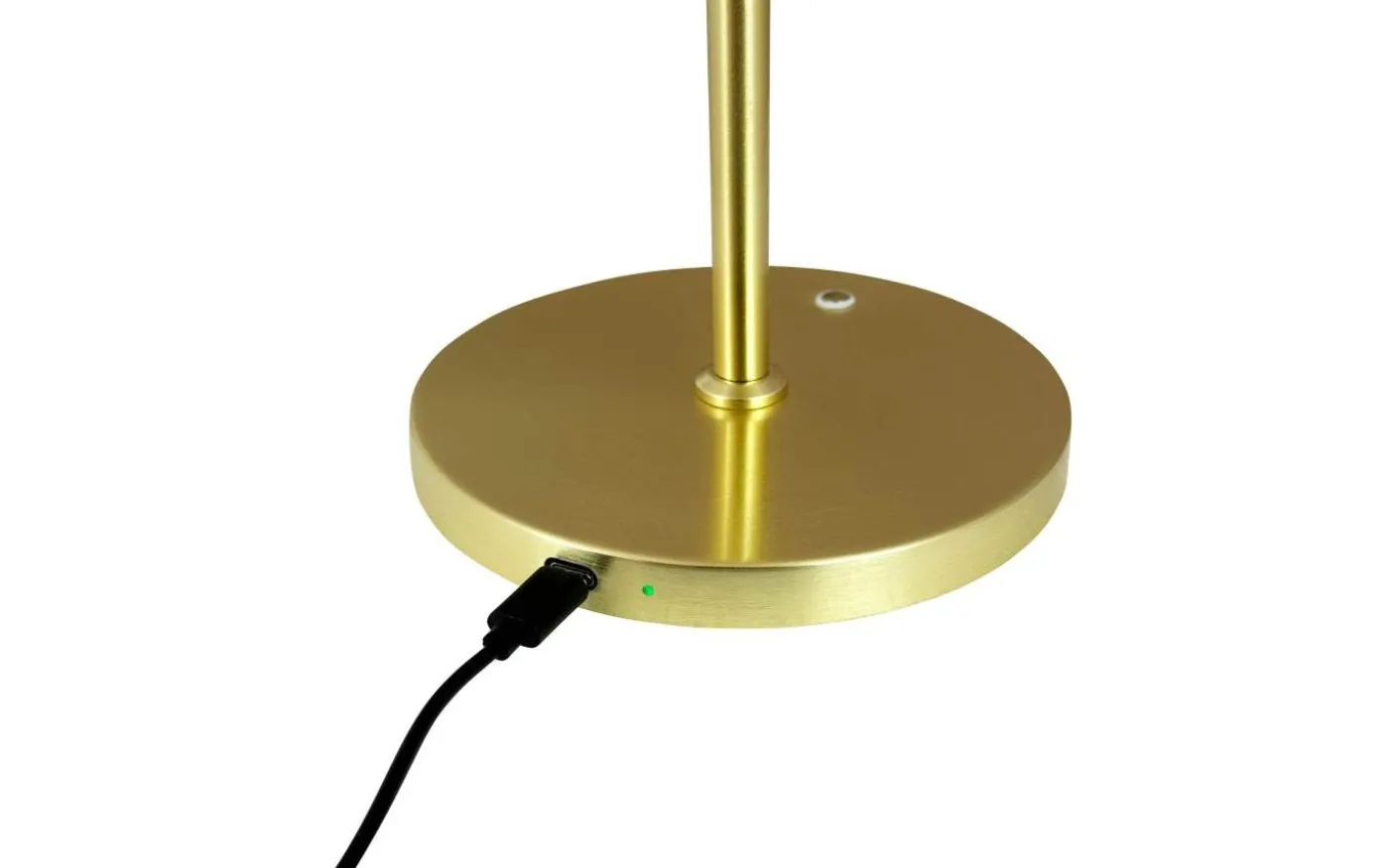 DL20 Uppladdningsbar Bordslampa 30cm LED 3000K 1,5W Opal/Mässing