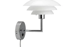 DL20 Vägglampa Opal/Krom