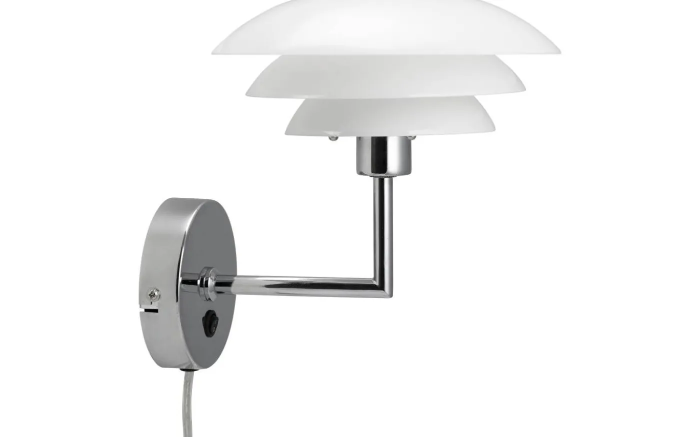 DL20 Vägglampa Opal/Krom