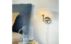 DL20 Vägglampa Opal/Krom