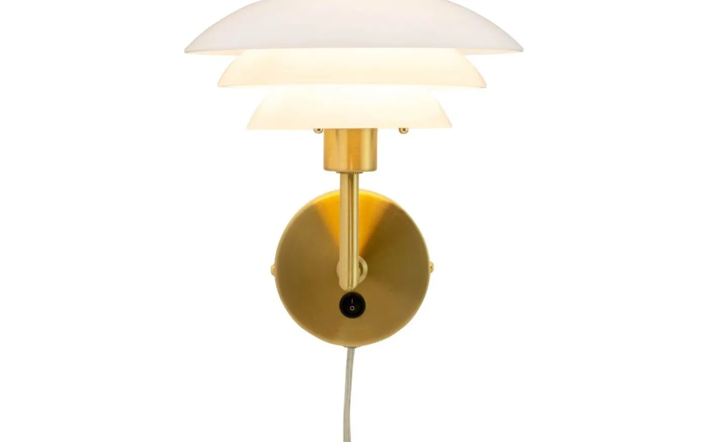 DL20 Vägglampa Opal/Mässing