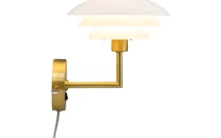 DL20 Vägglampa Opal/Mässing