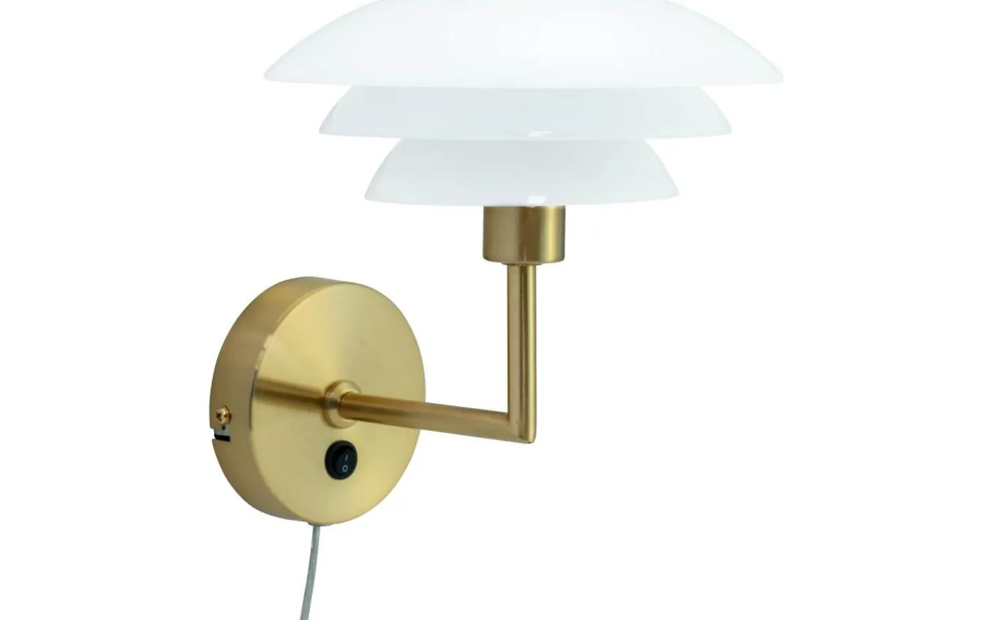 DL20 Vägglampa Opal/Mässing