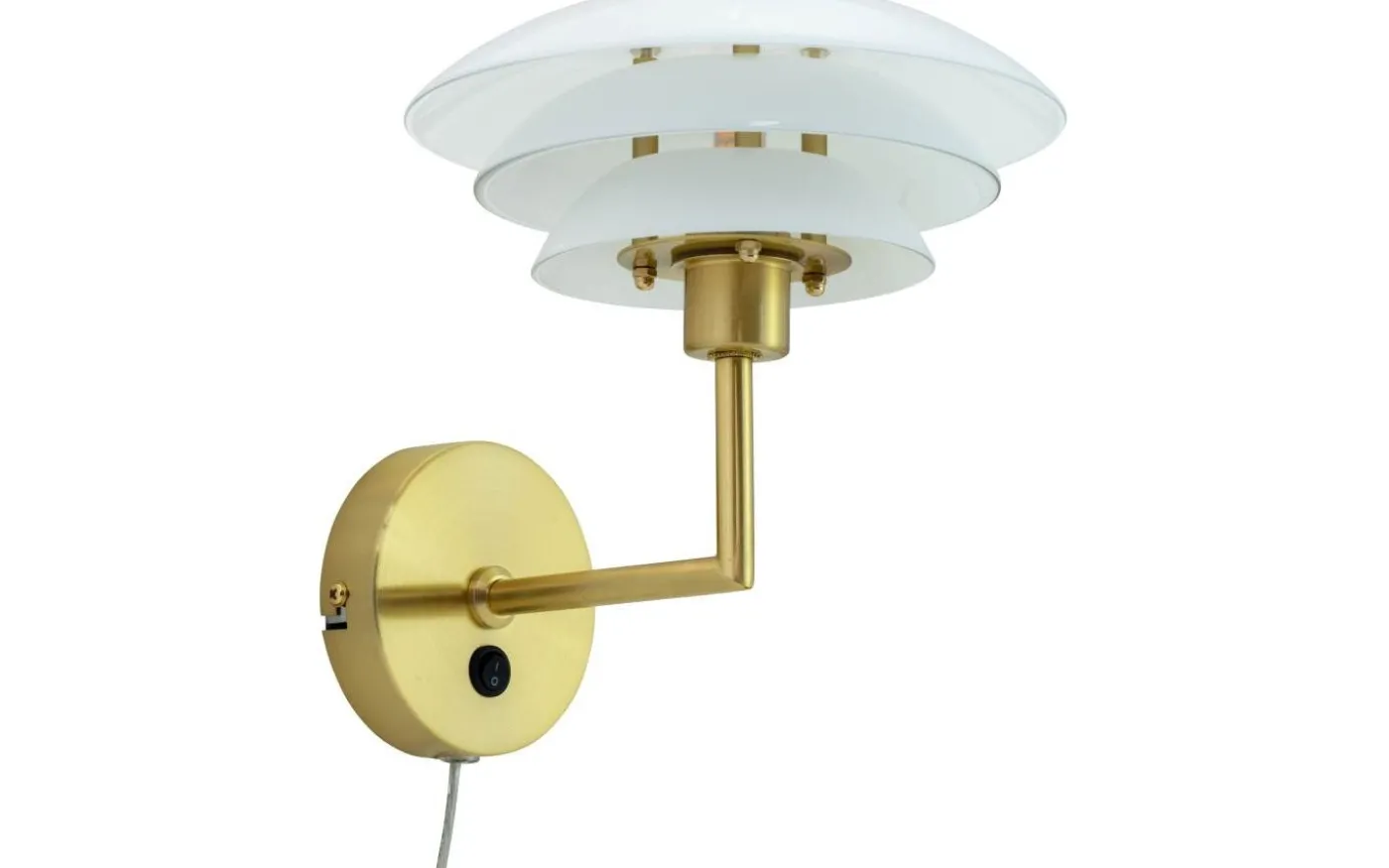 DL20 Vägglampa Opal/Mässing