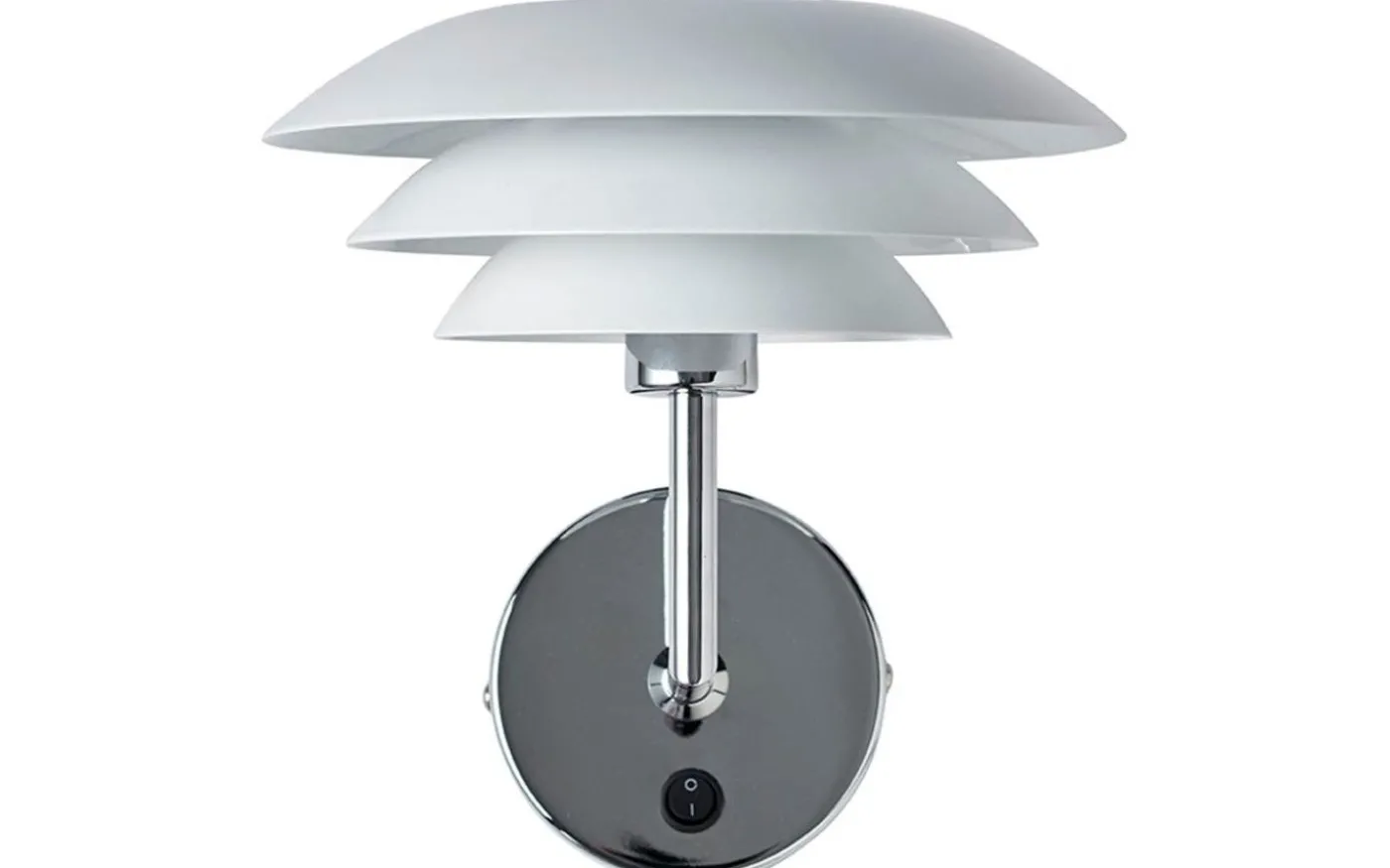 DL20 Vägglampa Vit/Krom