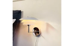 DL20 Vägglampa Vit/Krom