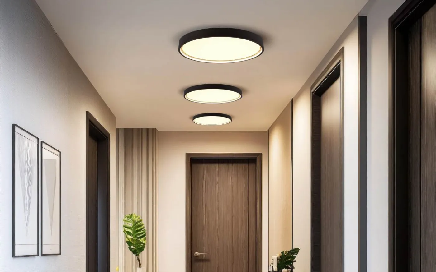 Doha Plafond LED 45cm mattsvart