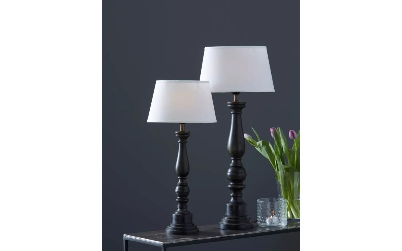 Doris Lampfot 53cm Svart