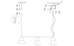 Down Taklampa 82cm 3L Beige