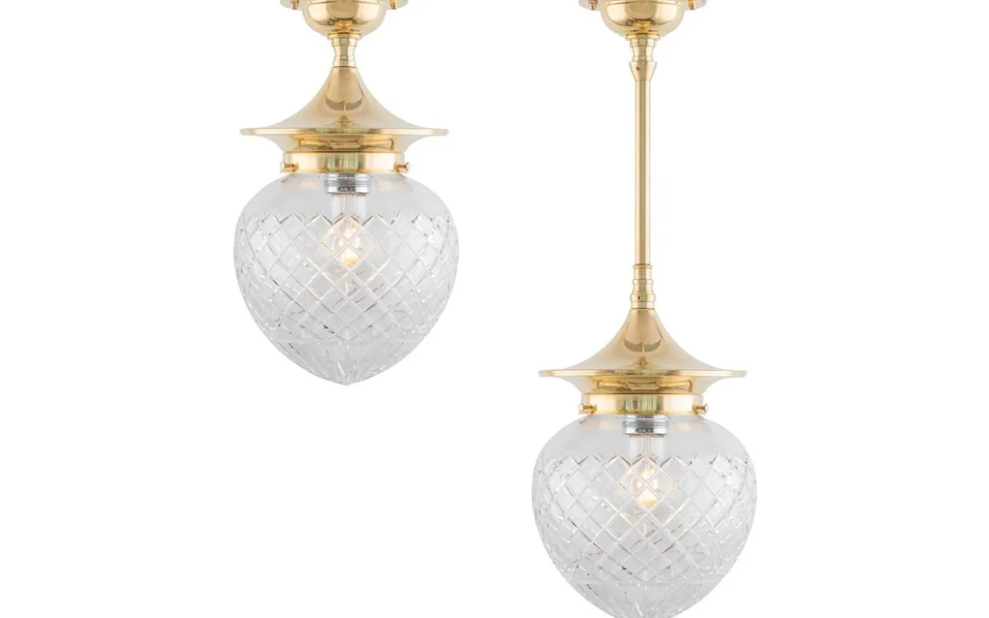 Droppskärm 100/190 - Klart rutslipat kristallglas