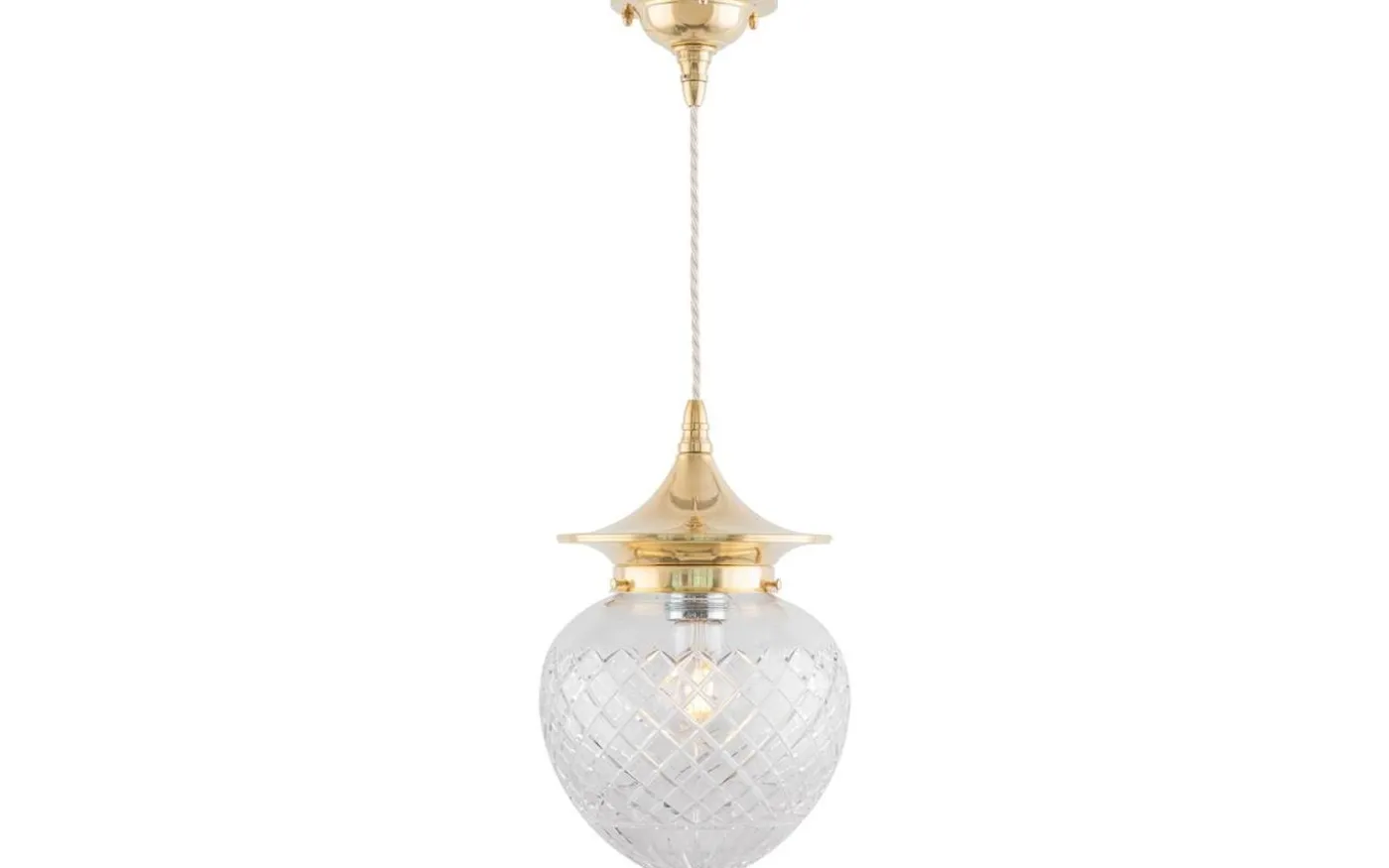 Droppskärm 100/190 - Klart rutslipat kristallglas