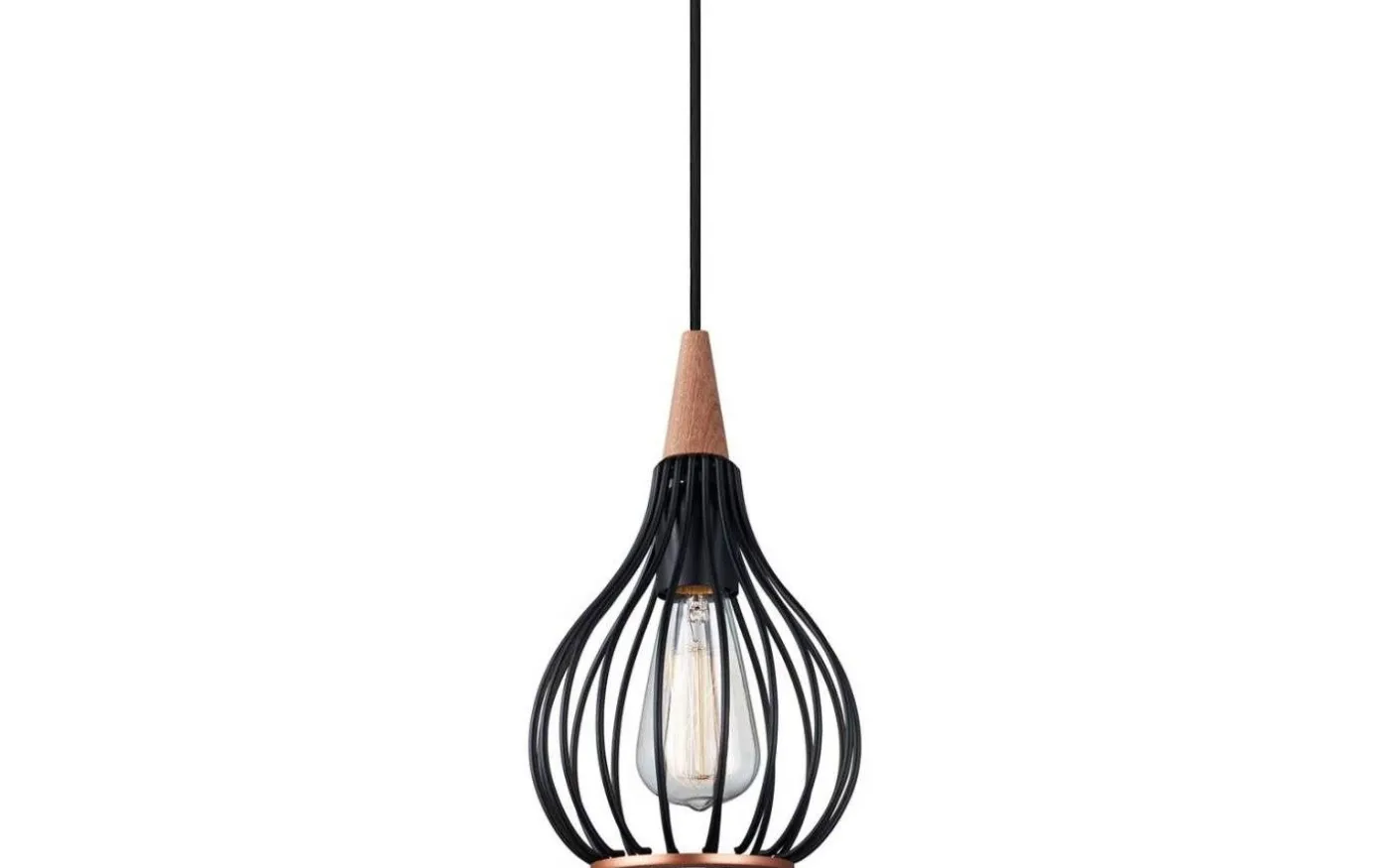 Drops Fönsterlampa Ø17cm Svart/Mahogany