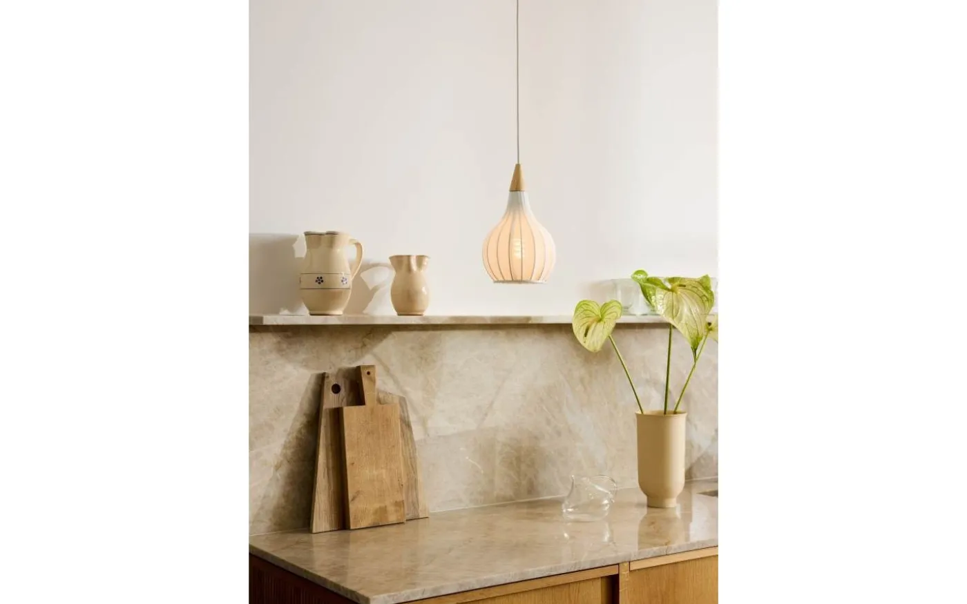 Drops Textile Fönsterlampa Ø17cm Vit