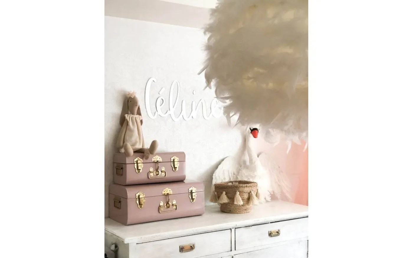 Dun Taklampa 40cm Vit