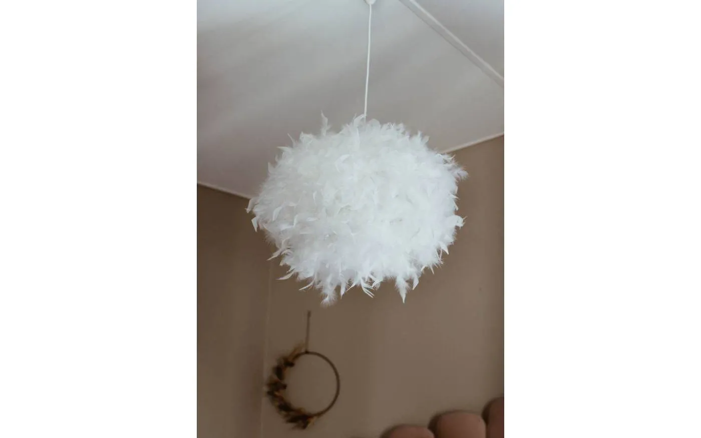 Dun Taklampa 40cm Vit