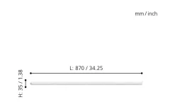 Dundry Bänkbelysning 87cm LED 4000K 9W Vit