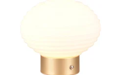 Earl Bordslampa LED matt mässing/vit uppladdningsbar