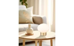 Earl Bordslampa LED matt mässing/vit uppladdningsbar