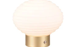 Earl Bordslampa LED matt mässing/vit uppladdningsbar