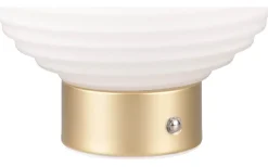 Earl Bordslampa LED matt mässing/vit uppladdningsbar