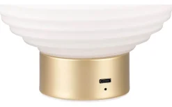 Earl Bordslampa LED matt mässing/vit uppladdningsbar