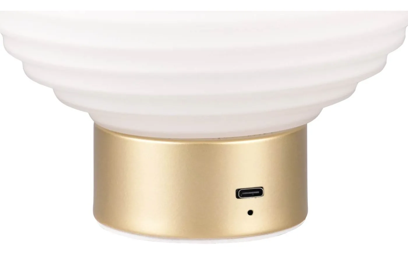 Earl Bordslampa LED matt mässing/vit uppladdningsbar