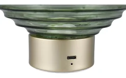 Earl Bordslampa LED matt mässing/grön uppladdningsbar