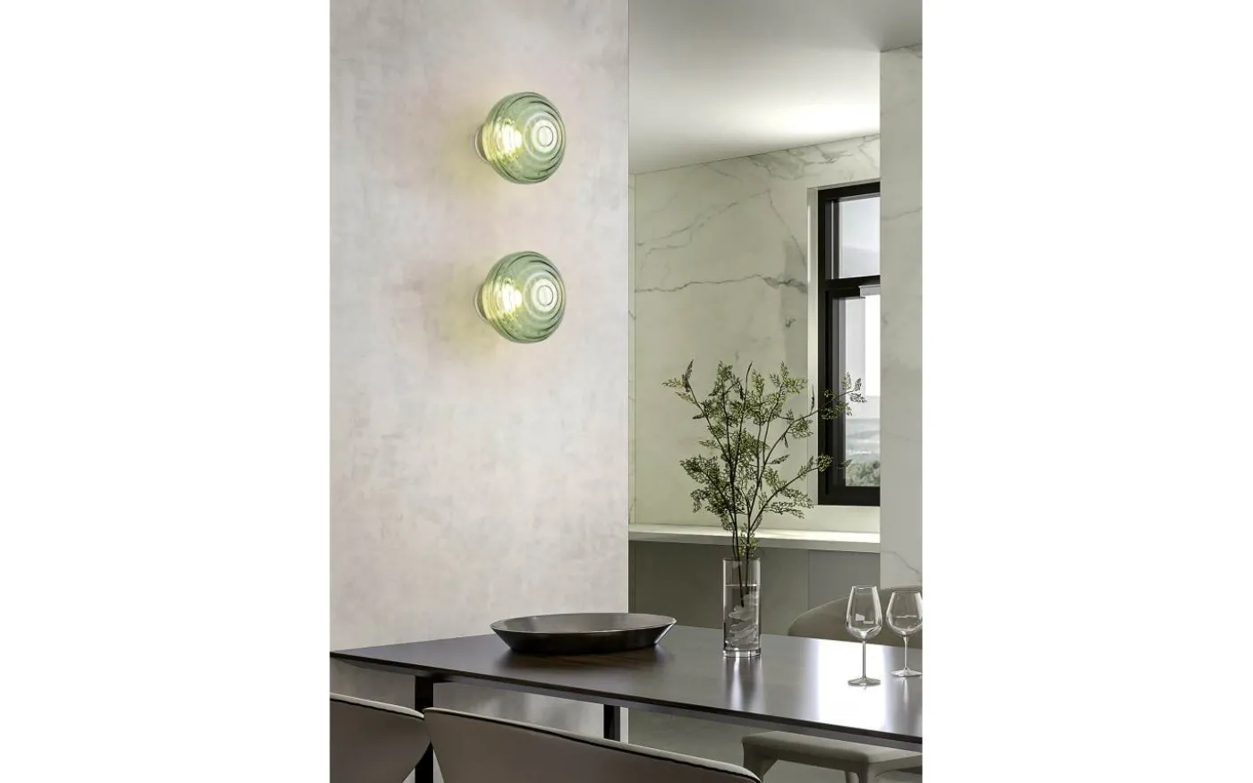 Earl Vägglampa LED grön uppladdningsbar