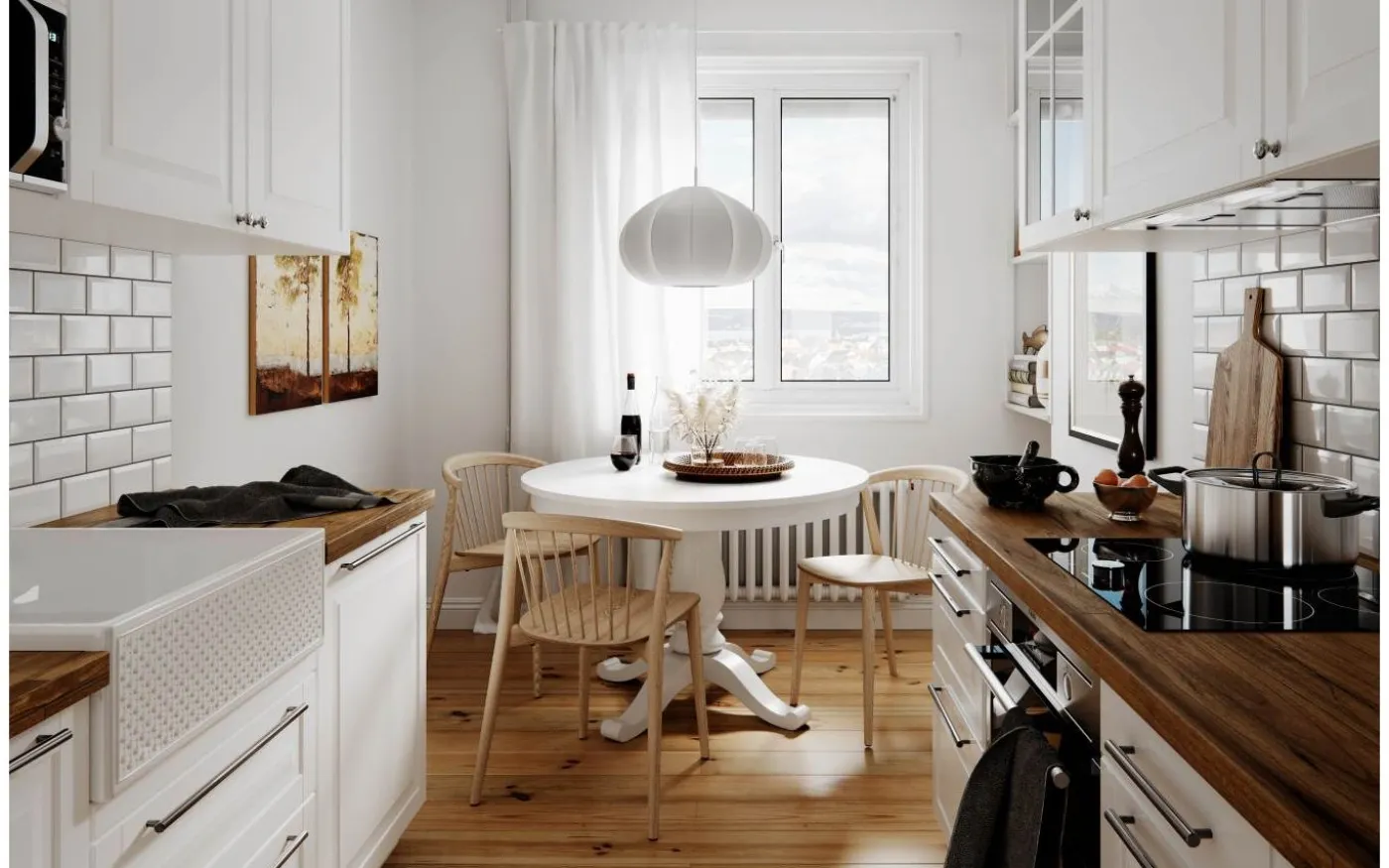 Ebba Taklampa 50cm Vit