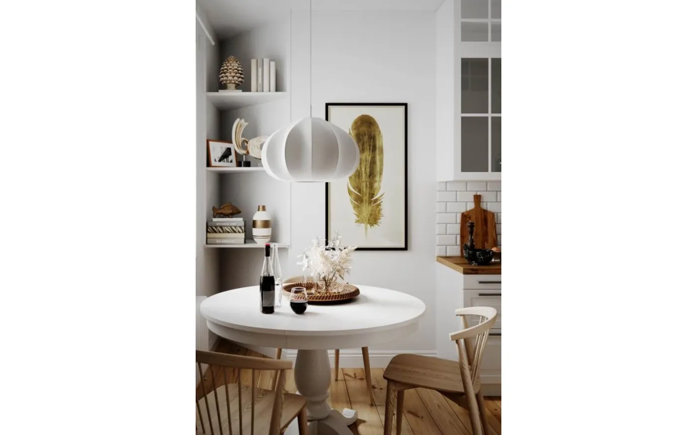 Ebba Taklampa 50cm Vit