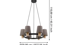 Edale Taklampa 70cm Natur