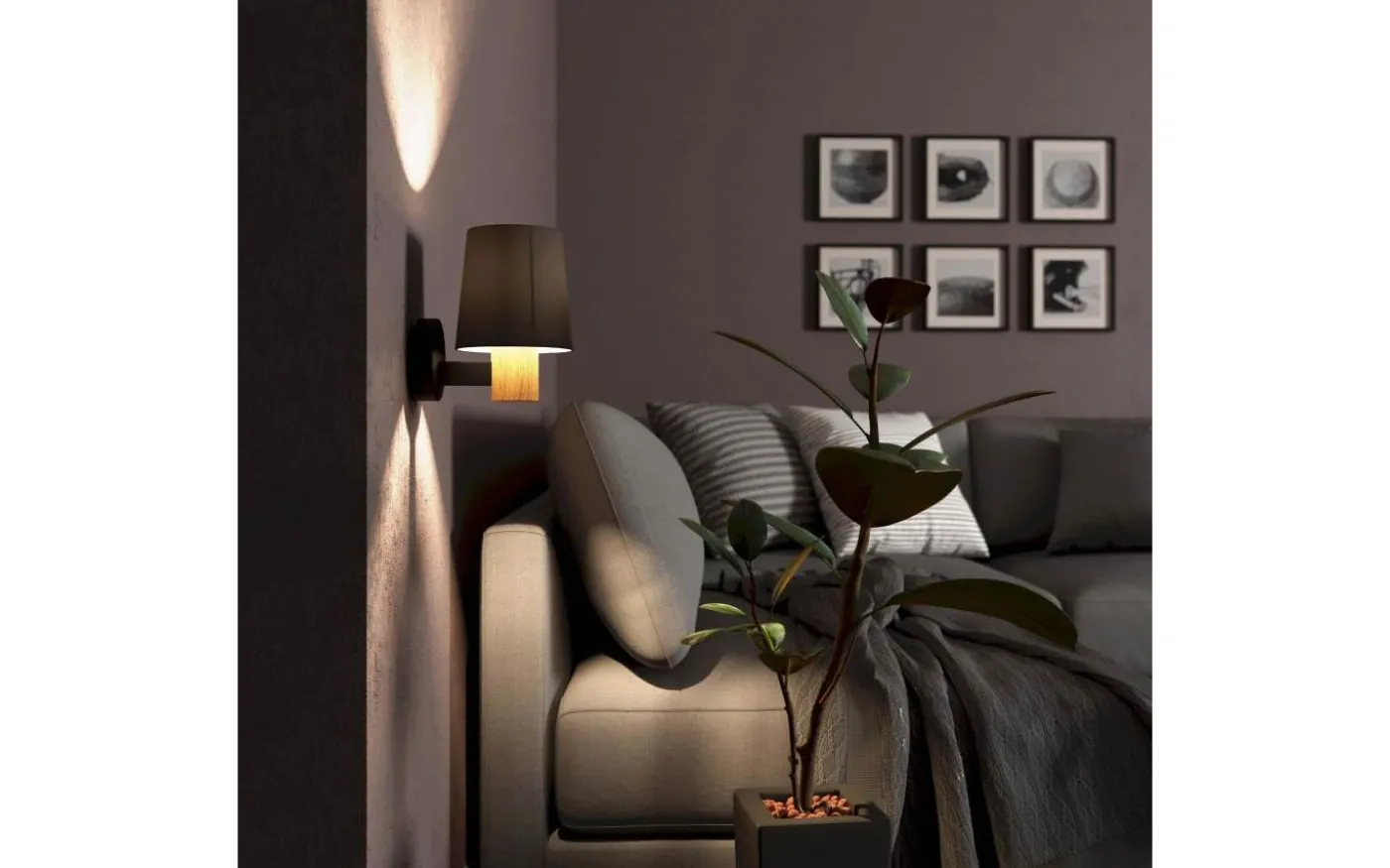 Edale Vägglampa Natur/Brun