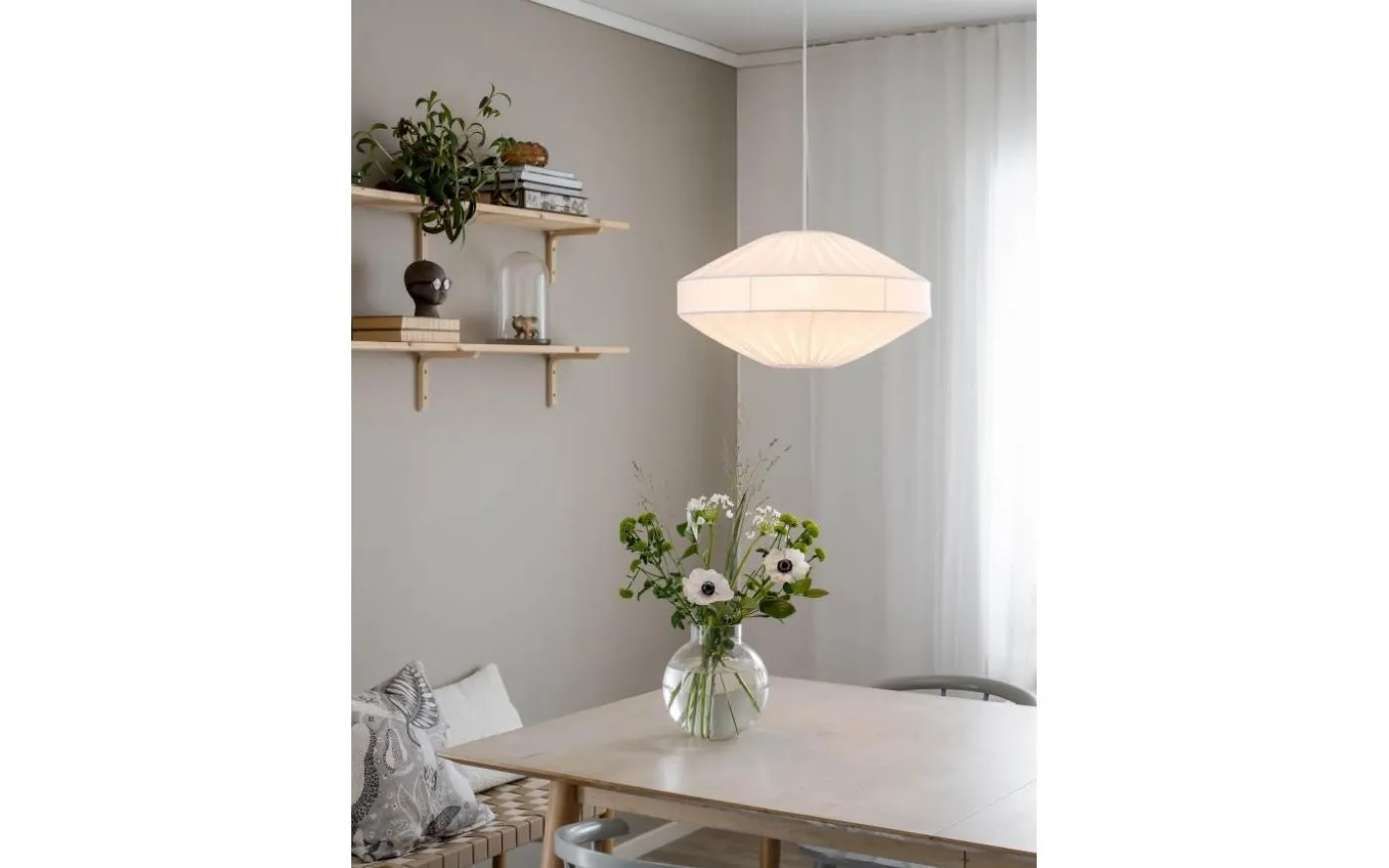 Edith Taklampa 50cm Franza Vit