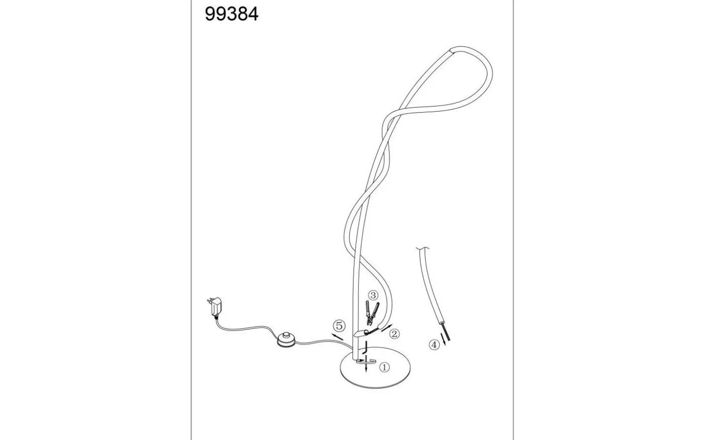 Egidonella Golvlampa 120cm LED 3000K 20,5W Svart