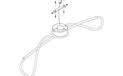 Egidonella Plafond 90cm LED 3000K 20W Svart