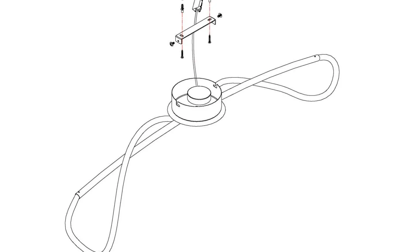 Egidonella Plafond 90cm LED 3000K 20W Svart