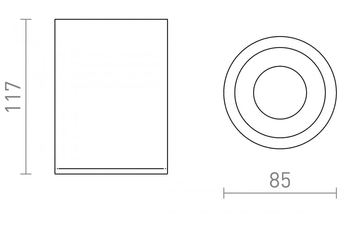 Eileen Takspotlight 12cm GU10 Vit IP65
