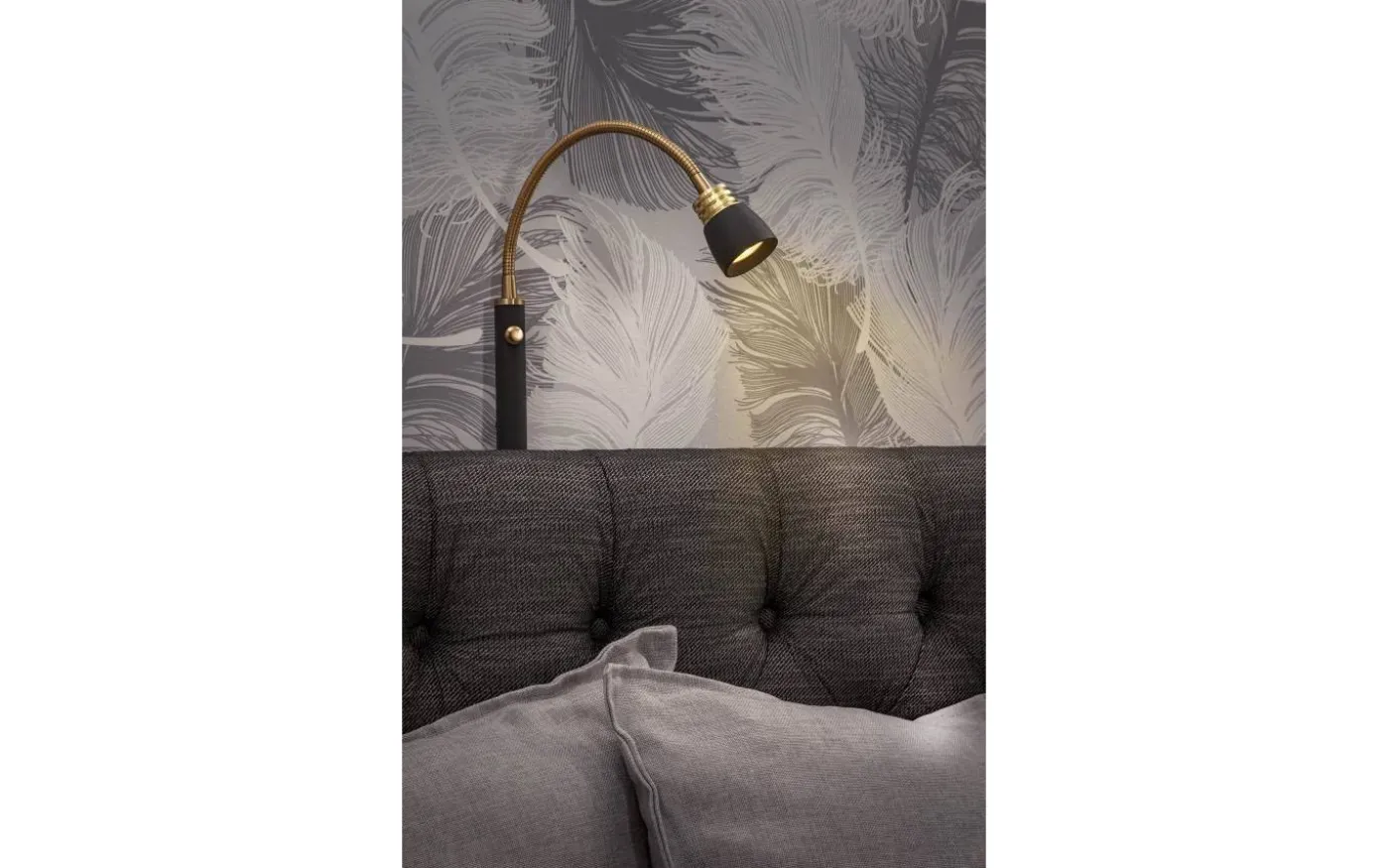 Eketorp Sänglampa LED 3W 2700K Svart/Matt Mässing