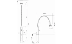 Eketorp Sänglampa LED 3W 2700K Svart/Matt Mässing