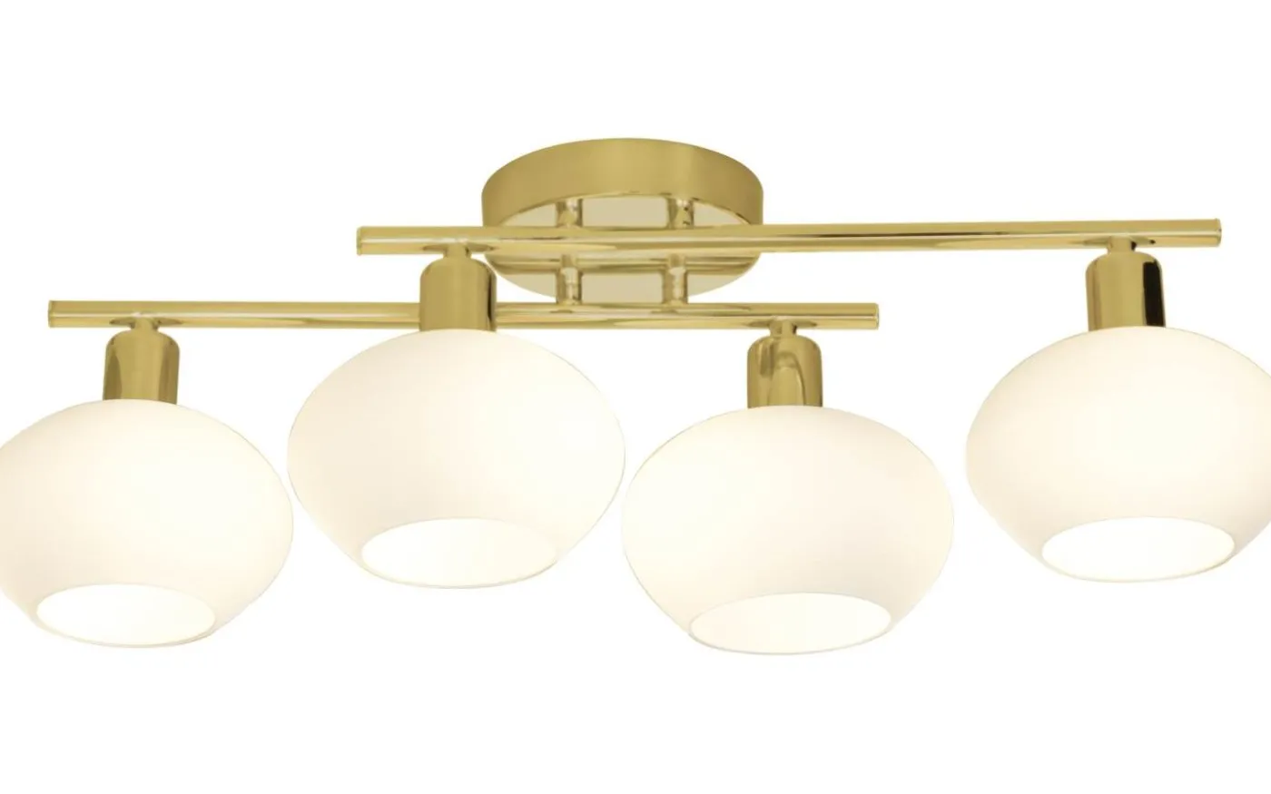 Elba Plafond 60cm Matt Mässing/Opalvit IP44