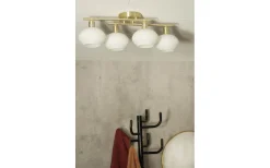 Elba Plafond 60cm Matt Mässing/Opalvit IP44