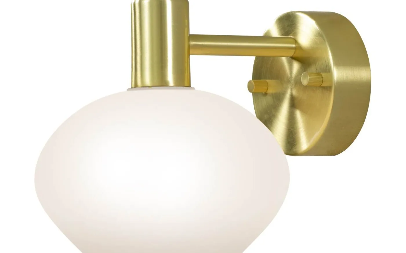 Elba Vägglampa Matt Mässing/Opalvit IP44